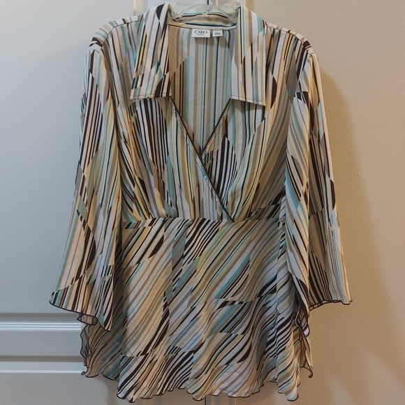 CATO  Multicolor Plus Size Blouse Size 22/24 W - Picture 9 of 9